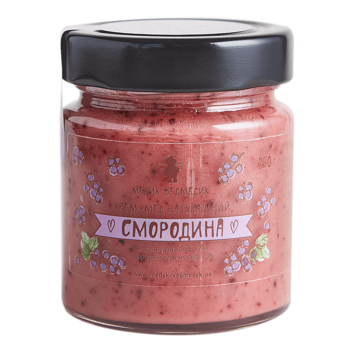 Крем-мед з сублімованою смородиною
